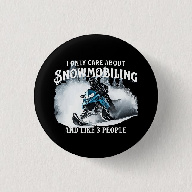 Rolig snöskoteråkning med snöskoter knapp (Framsida)