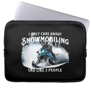 Rolig snöskoteråkning med snöskoter laptop fodral