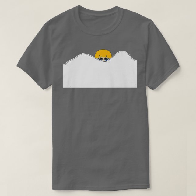 Rolig snöstorm Whiteout Vinterestetik  T Shirt (Design framsida)