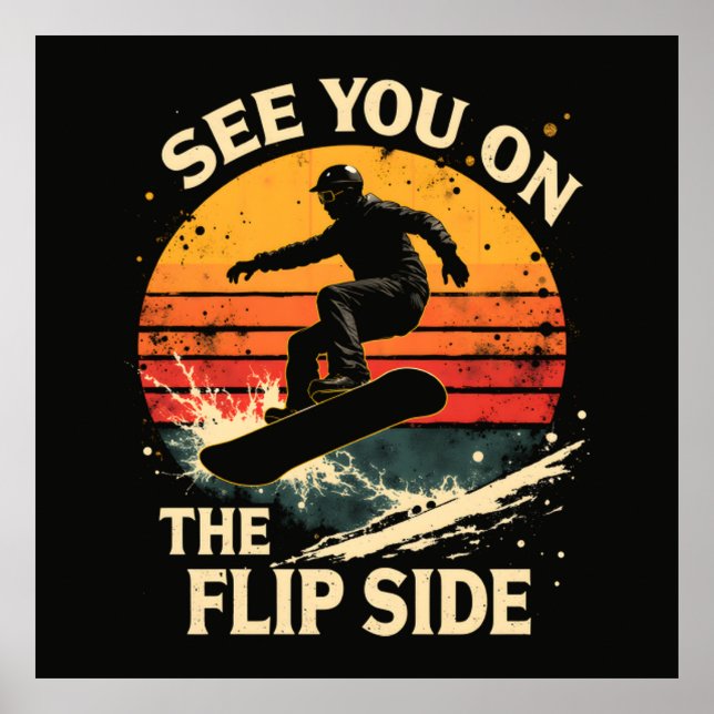 Rolig Snowboard - Vi Ses På Andra Sidan Poster (Framsidan)