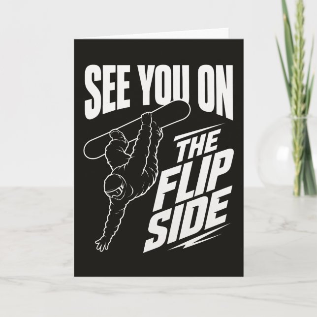 Rolig Snowboard Vi Ses På Baksidan Snowboardi Kort (Framsida)