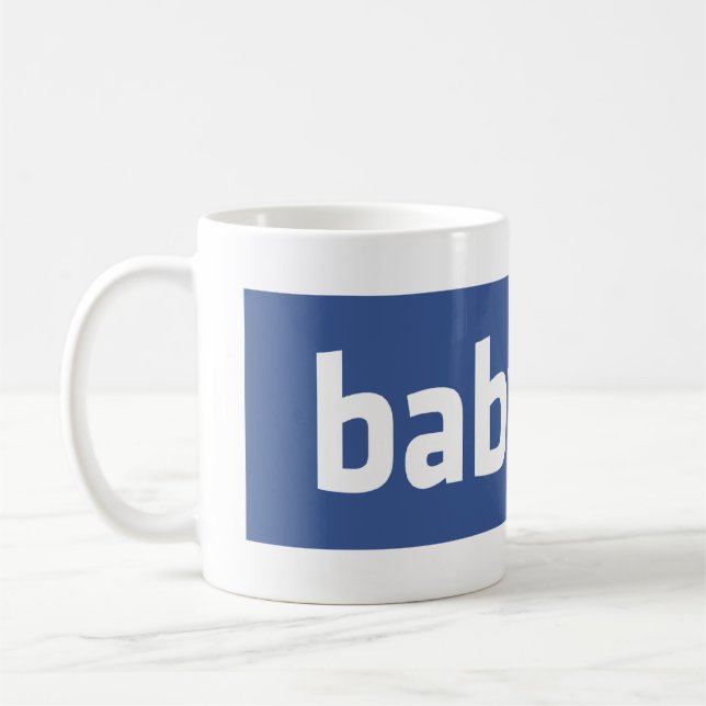 rolig social nätverkandeparodi för babyface kaffemugg (Vänster)