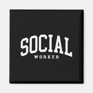 Rolig socionom retro skola socionom magnet