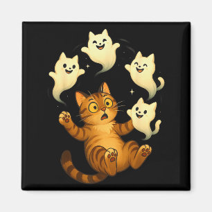 Rolig Socka Halloween Katt Meme Magnet