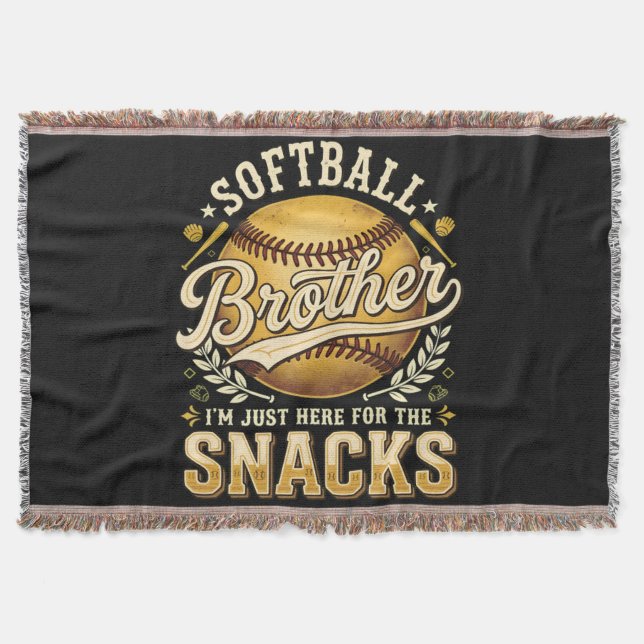 Rolig Softboll Bror Snacks Sport Filt (Framsidan)