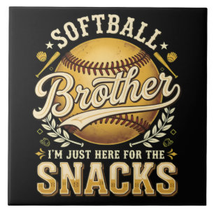 Rolig Softboll Bror Snacks Sport Kakelplatta