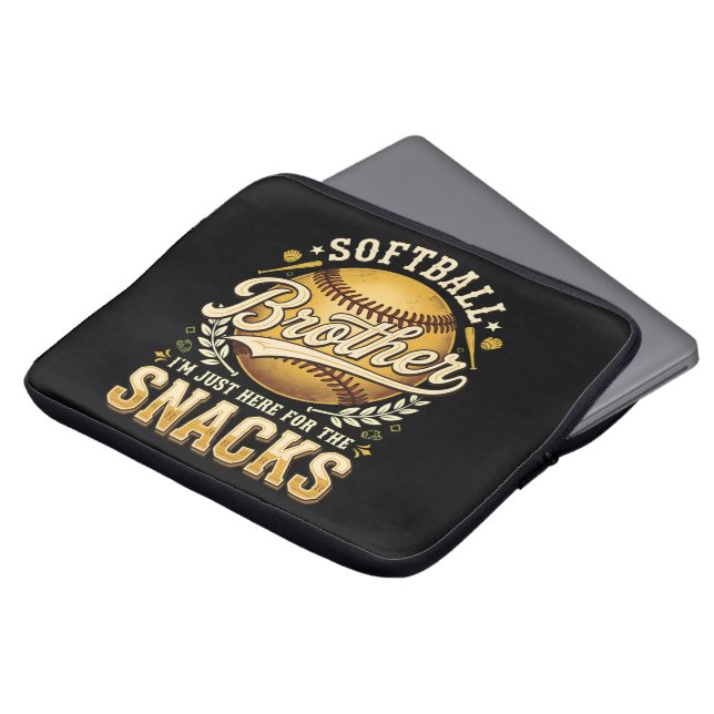 Rolig Softboll Bror Snacks Sport Laptop Fodral (Framsida topp)