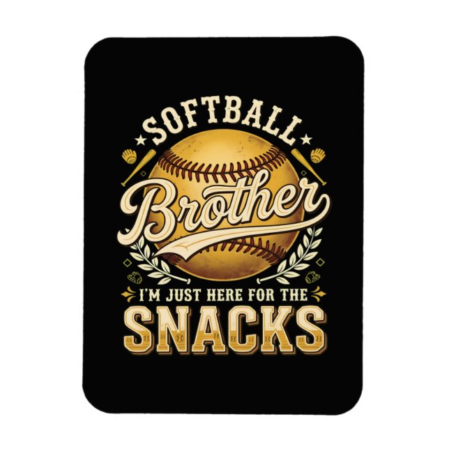 Rolig Softboll Bror Snacks Sport Magnet (Vertikal)