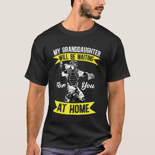 Rolig Softboll Fångare Farfar Softboll Catcher Gr T Shirt (Framsida)