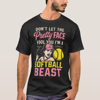 Rolig Softboll Konst För Softboll T Shirt