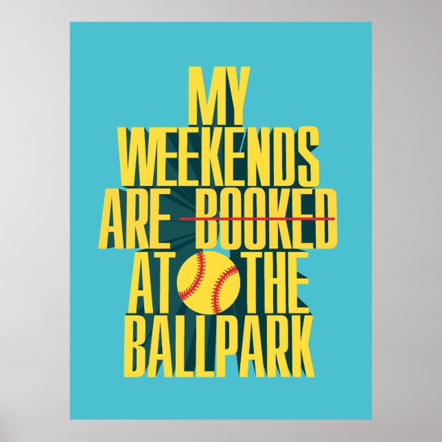 Rolig Softbollhelg På Basebollarenan Poster (Framsidan)