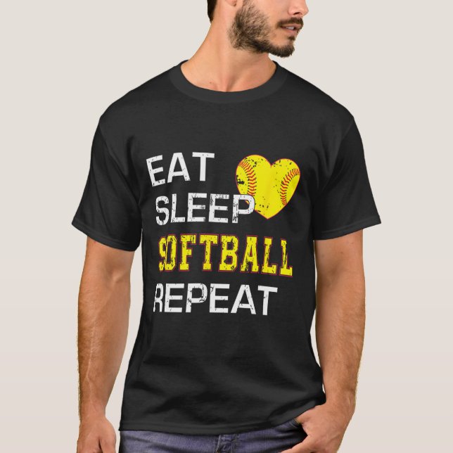Rolig Softll Ät Sova Softll Upprepa För Flickor Mj T Shirt (Framsida)