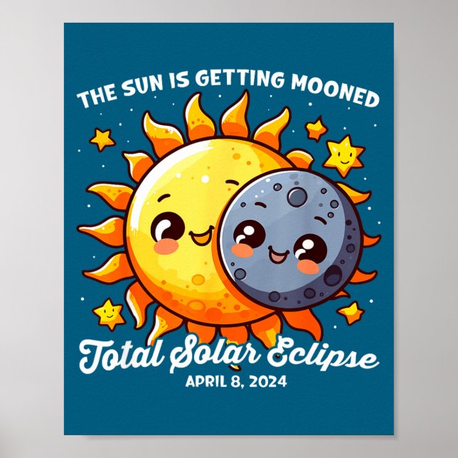 Rolig solförmörkelse april sol som kommer poster (Framsidan)