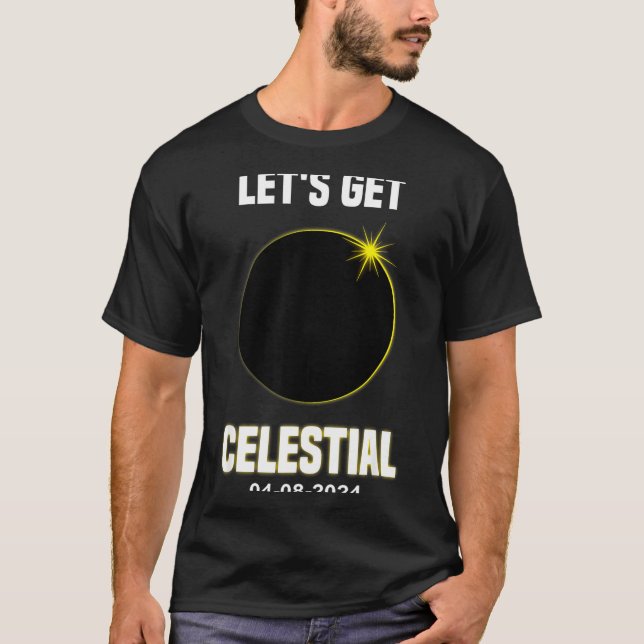Rolig solförmörkelse Celestial Total solförmörkels T Shirt (Framsida)