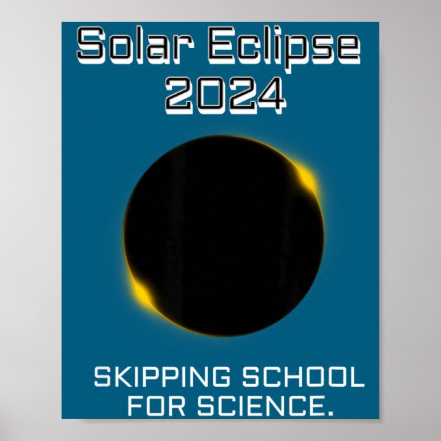 Rolig solförmörkelse hoppade över skolvetenskap poster (Framsidan)