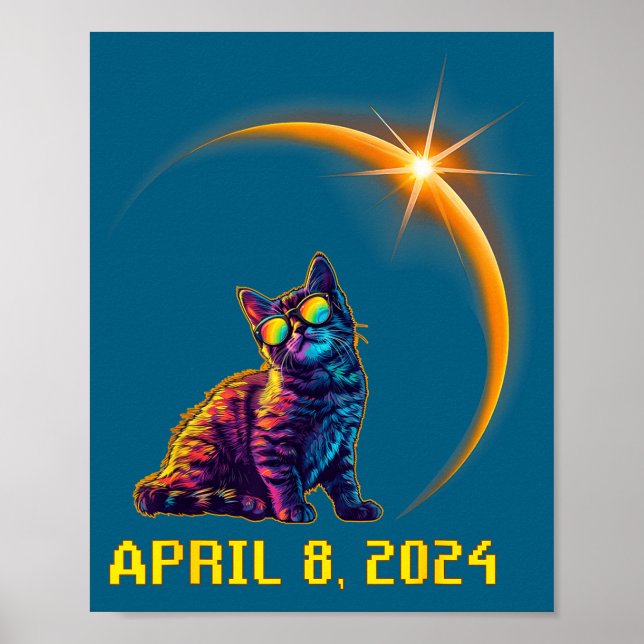 Rolig solförmörkelse katt solförmörkelse poster (Framsidan)
