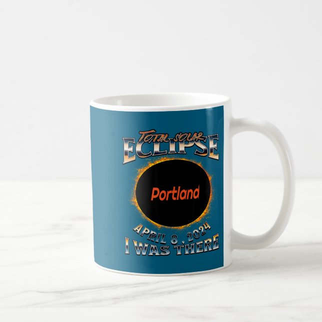 Rolig solförmörkelse Portland Indiana Där Kaffemugg (Höger)
