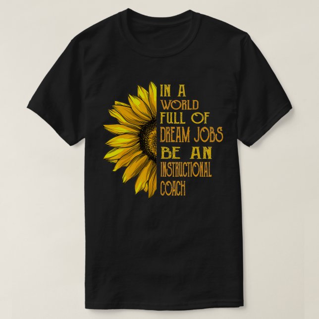 Rolig solros s instruktionscoach s  t shirt (Design framsida)