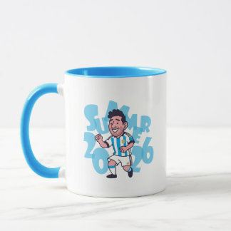 Rolig sommar 2026 fotbollsspelare mugg