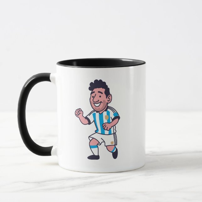 Rolig sommar 2026 fotbollsspelare mugg (Vänster)