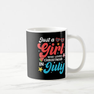 Rolig sommar bara en tjej som älskar jul i juli kaffemugg