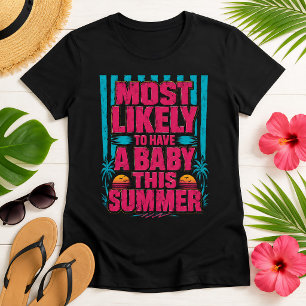 Rolig Sommar Graviditet Tillkännagivande För Bliva T Shirt