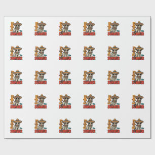 Rolig sommar katt sombrero vintage gravyr design presentpapper
