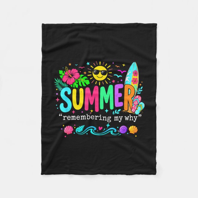 Rolig sommar minns varför paus inspirerande fleecefilt (Framsidan)