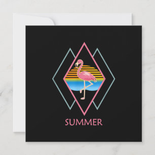 Rolig sommarflamingo Söt flamingoälskare Inbjudningar