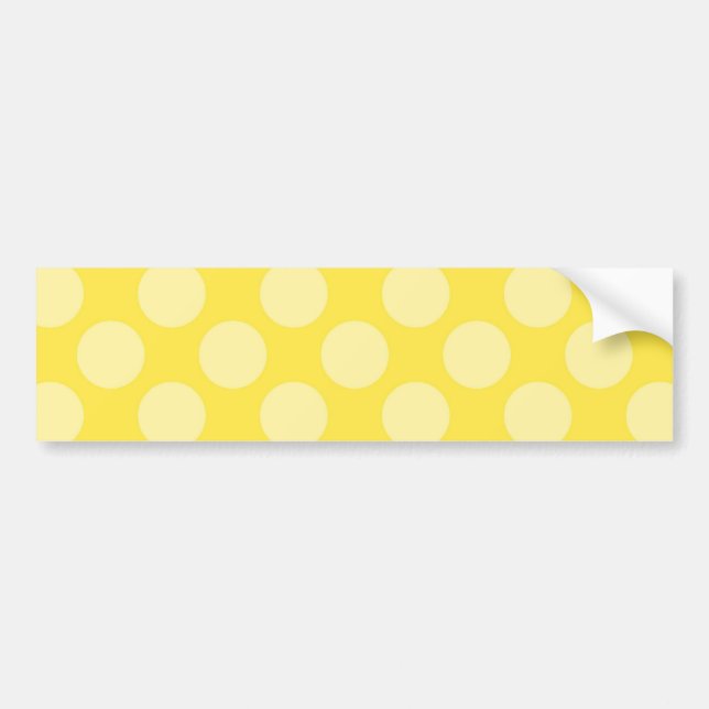 Rolig sommargultpolka dots på gula gåvor bildekal (Framsidan)