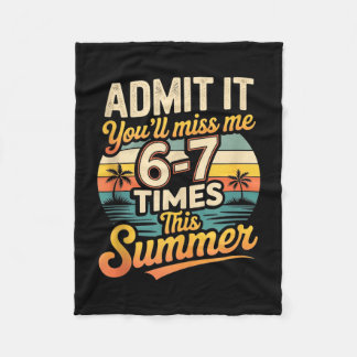 Rolig sommarlov retro strand humor saknas fleecefilt