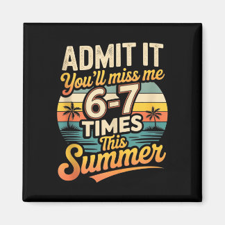 Rolig sommarlov retro strand humor saknas magnet
