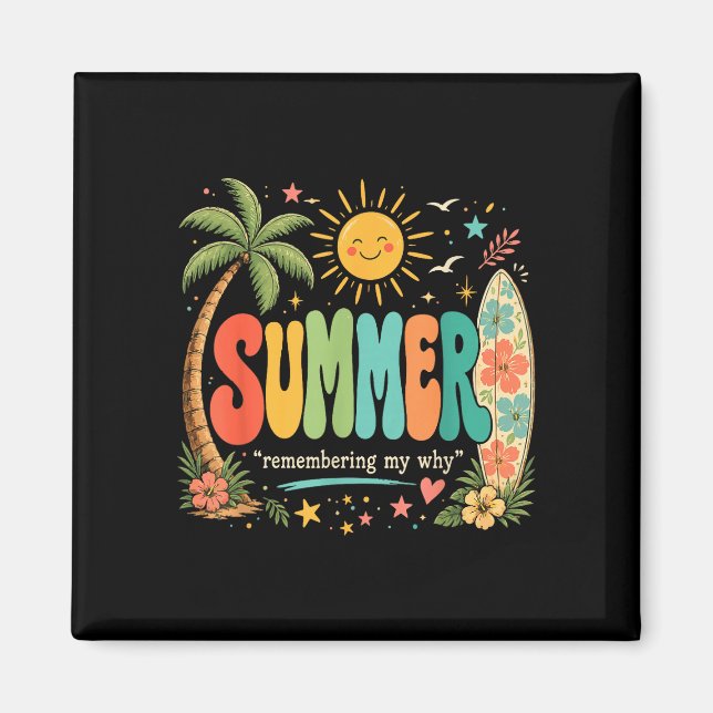 Rolig sommarlov tropisk strand solsken magnet (Framsidan)