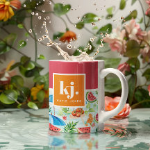 Rolig sommarstilig monogram