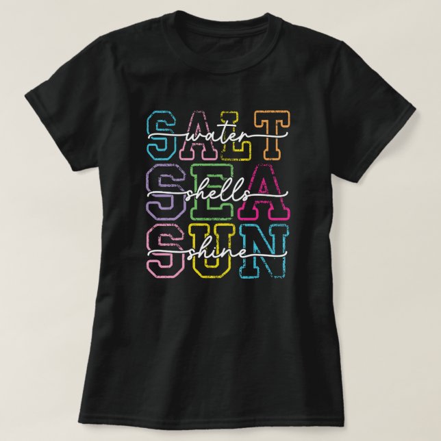 Rolig sommarstrandstämning citat t shirt (Design framsida)