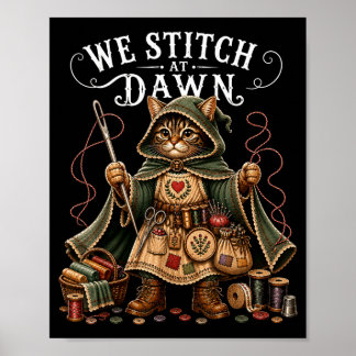 Rolig sömnad och quiltning Kattälskare Tjej Söt vi Poster