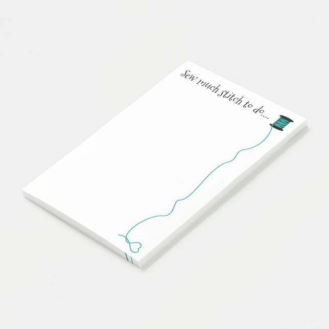 Rolig sömnaddesignAqua Post-it Block (Vinklad)