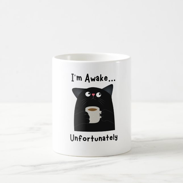 Rolig Sömnig Katt  Kaffemugg (Center)