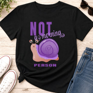 Rolig Sömnig Snigel Med Lila Hjärtformad Skal T Shirt