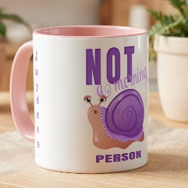 Rolig Sömnig Snigel Med Lila Skal Kaffemugg