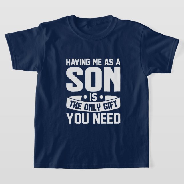 Rolig son present ord konst  t shirt (Laydown)