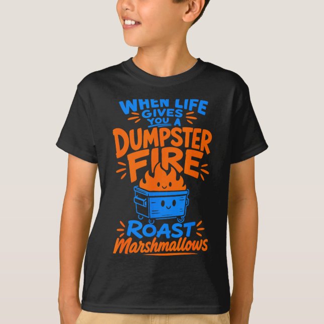 Rolig sopträff marshmallow  t shirt (Framsida)