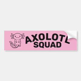 Rolig söt Axolotl-festklan redigerbar blå rosa Bildekal