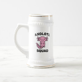 Rolig söt Axolotl-festklan redigerbar blå rosa Sejdel