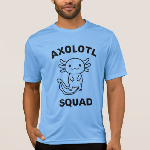 Rolig söt Axolotl-festklan redigerbar blå rosa T Shirt