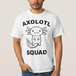 Rolig söt Axolotl-festklan redigerbar blå rosa T Shirt