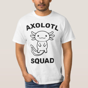 Rolig söt Axolotl-festklan redigerbar blå rosa T Shirt