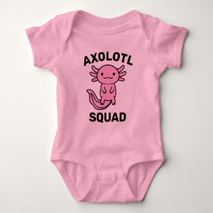 Rolig söt Axolotl-festklubb redigerbar blå rosa T Shirt
