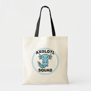 Rolig söt Axolotl-styrka anpassningsbar blå Tygkasse
