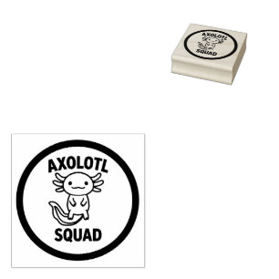 Rolig söt Axolotl-styrka anpassningsbar svart Stämpel